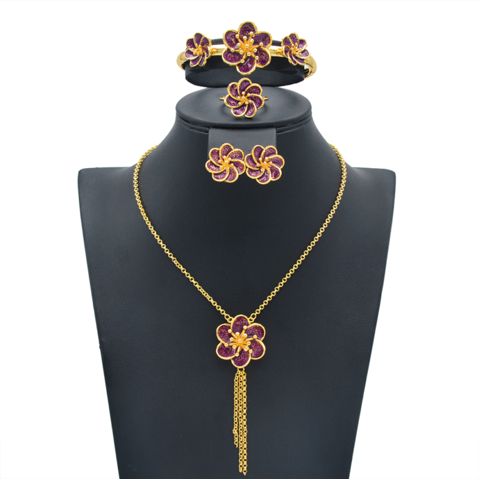 Parure Fleur Violette طقم الزهرة البنفسجية