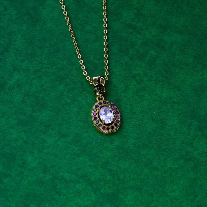 parure ovale en plaque or