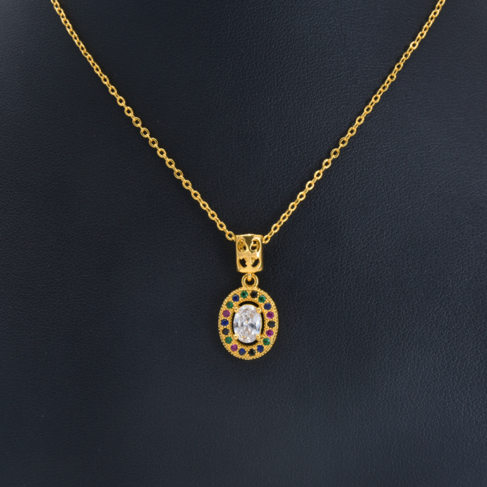 parure ovale en plaque or